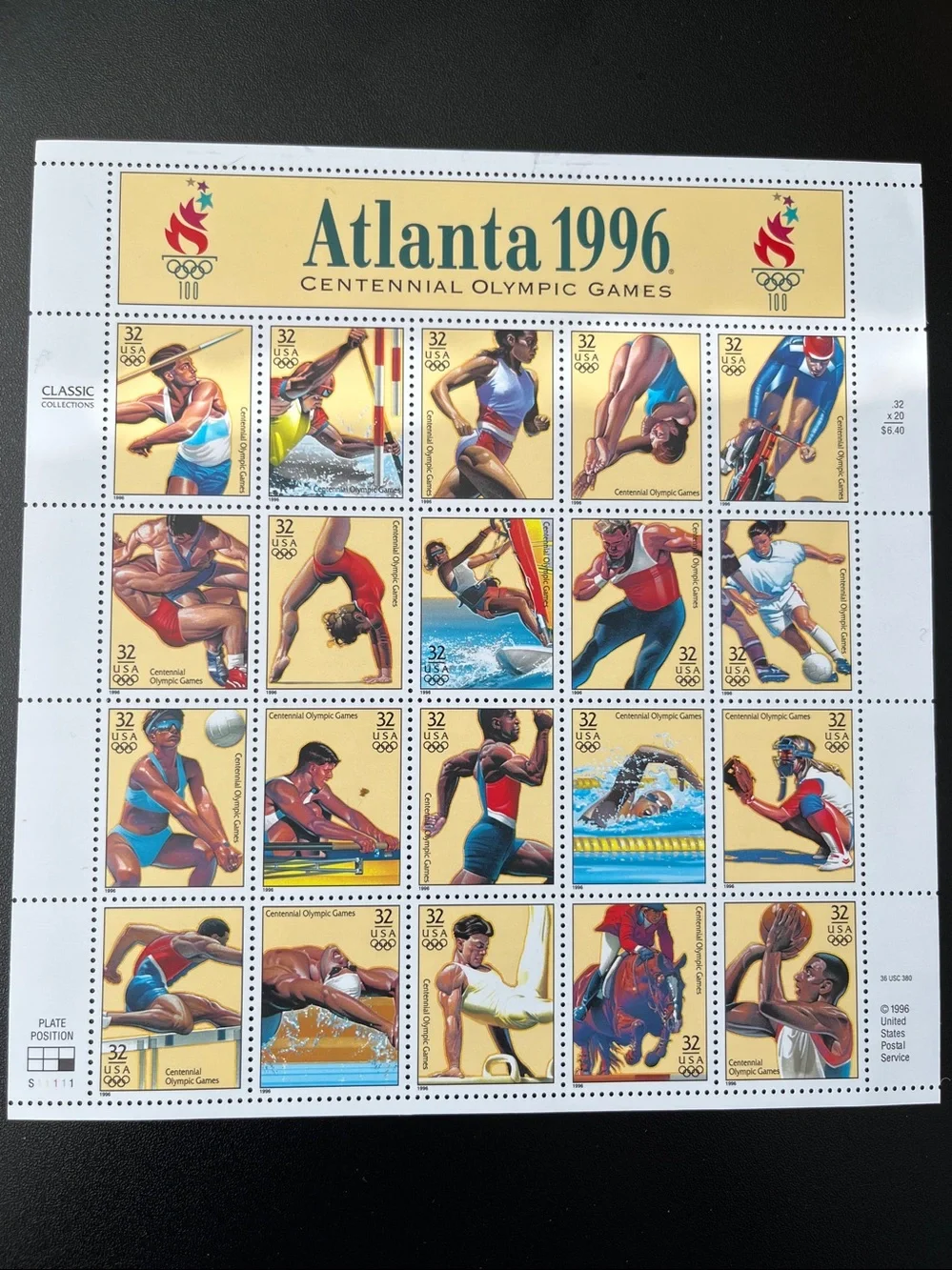 Atlanta 1996 Olympic Games  +1997 Classic American Aircraft 32c Stamp Sheets NEW